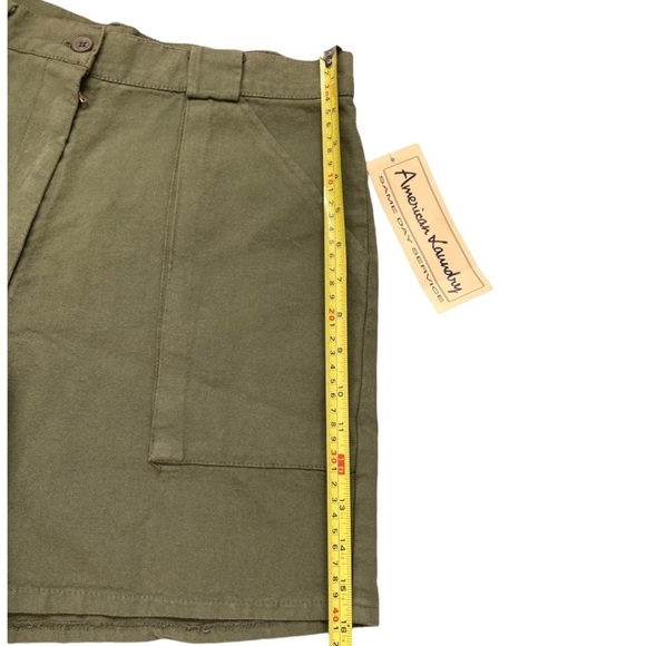 HIGH waisted 100% cotton cargo shorts vintage dead stock NWT - Picture 5 of 11